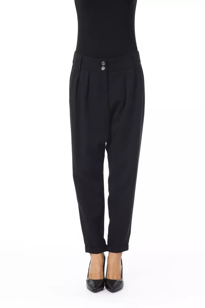 BYBLOS Black Polyester Women Pant Comfortable Cargo Pants