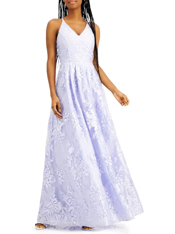 Juniors Womens Floral Embroidered Maxi Evening Dress Tunics Velvet soft
