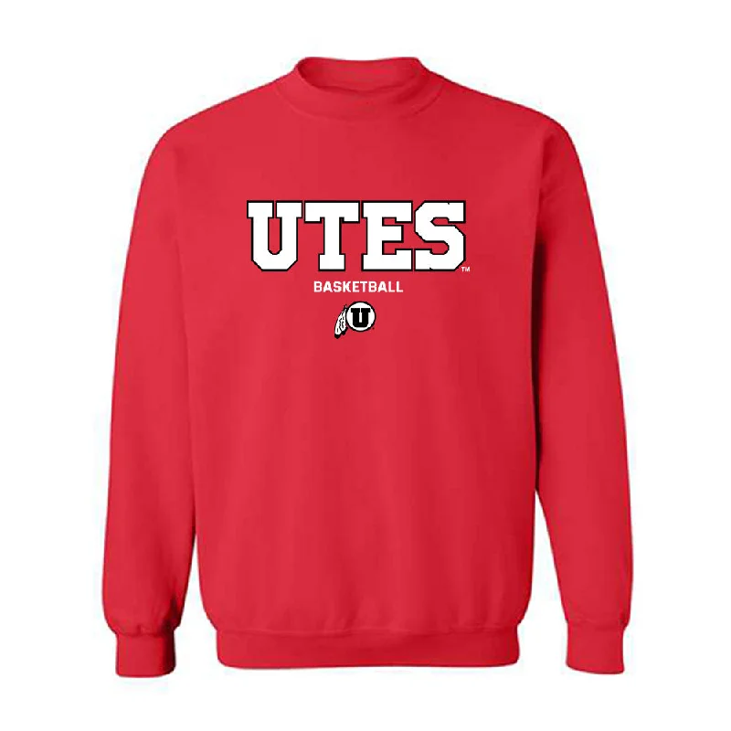 Utah - NCAA Women's Basketball : Ines Vieira - Classic Shersey Crewneck Sweatshirt Hoodie with Hem Patch Decorative Personalized Utah - NCAA Women's Basketball : Ines Vieira - Classic Shersey Crewneck Sweatshirt Hoodie with Hem Patch Decorative Personalized