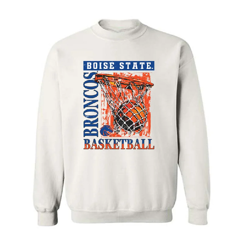 Boise State - NCAA Women's Basketball : Tatum Thompson - Sport Shersey Crewneck Sweatshirt Hoodie with Hem Lace Feminine Delicate