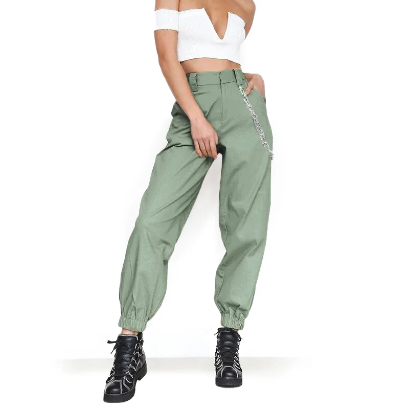 SALE of Alternative Fashion Women's Cargo High-Waist Pants - US Stylish Slim Trousers SALE of Alternative Fashion Women's Cargo High-Waist Pants - US Stylish Slim Trousers