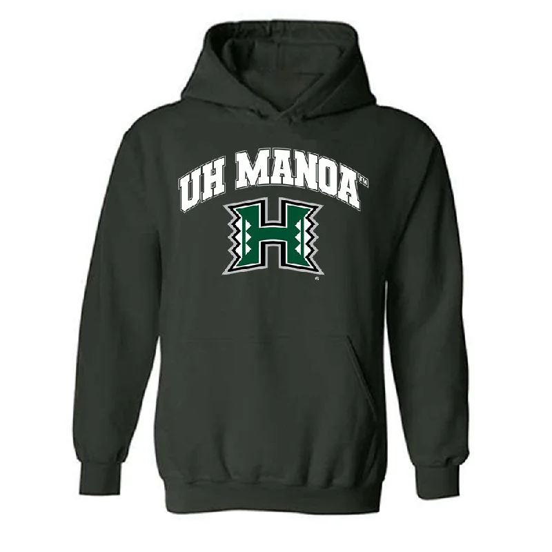 Hawaii - NCAA Women's Basketball : Amelia Uhila - Classic Shersey Hooded Sweatshirt Hoodie with Longline Fit Extended Stylish