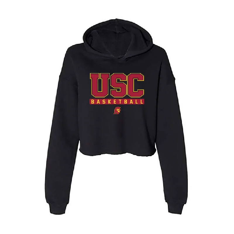 USC - NCAA Women's Basketball : Laura Williams - Women's Crop Fleece Hoodie Hoodie with Hem Lace Feminine Delicate USC - NCAA Women's Basketball : Laura Williams - Women's Crop Fleece Hoodie Hoodie with Hem Lace Feminine Delicate