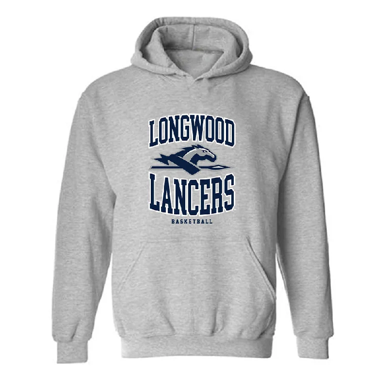 Longwood - NCAA Women's Basketball : Lilian Booker - Classic Shersey Hooded Sweatshirt Hoodie with Hem Lace Feminine Delicate Longwood - NCAA Women's Basketball : Lilian Booker - Classic Shersey Hooded Sweatshirt Hoodie with Hem Lace Feminine Delicate
