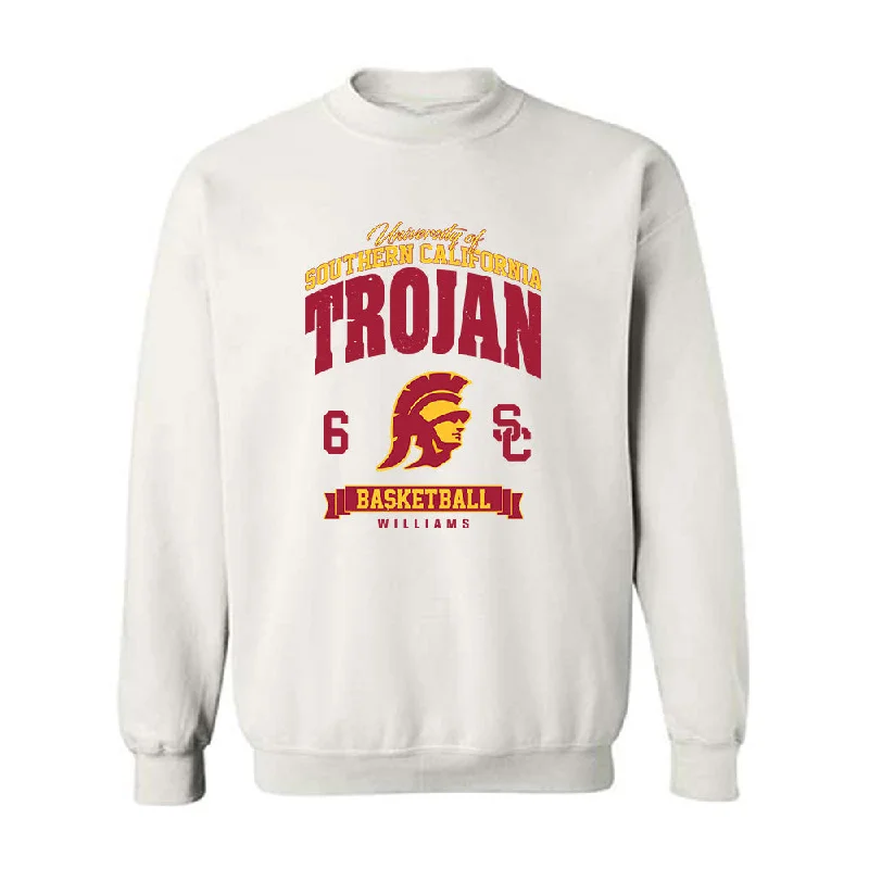 USC - NCAA Women's Basketball : Laura Williams - Classic Fashion Shersey Crewneck Sweatshirt Hoodie with Hood Adjustable Protection USC - NCAA Women's Basketball : Laura Williams - Classic Fashion Shersey Crewneck Sweatshirt Hoodie with Hood Adjustable Protection