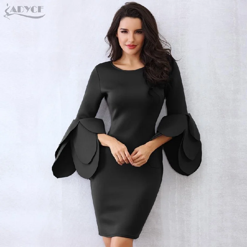 ADYCE Vestidos Long Petal Sleeve Mini Elegant Runway Party Dress - Y2252 Tunics Vintage classic ADYCE Vestidos Long Petal Sleeve Mini Elegant Runway Party Dress - Y2252 Tunics Vintage classic