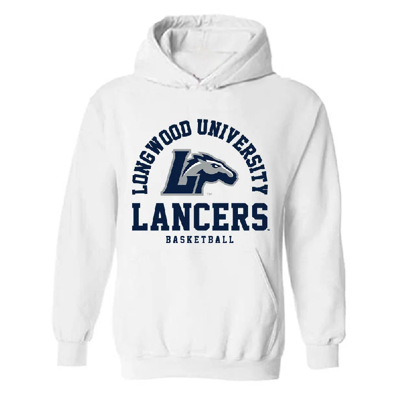 Longwood - NCAA Women's Basketball : Lilian Booker - Classic Shersey Hooded Sweatshirt Hoodie with Hem Applique Textured Unique Longwood - NCAA Women's Basketball : Lilian Booker - Classic Shersey Hooded Sweatshirt Hoodie with Hem Applique Textured Unique