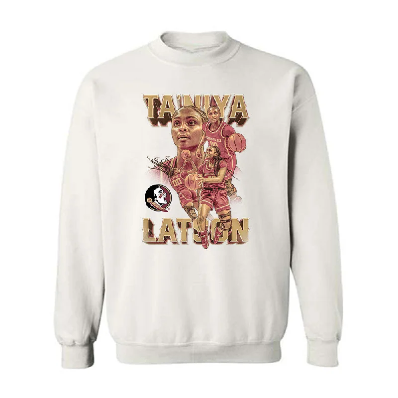 FSU - NCAA Women's Basketball : Ta'Niya Latson - Player Collage Crewneck Sweatshirt Hoodie with Exposed Zipper Edgy Industrial FSU - NCAA Women's Basketball : Ta'Niya Latson - Player Collage Crewneck Sweatshirt Hoodie with Exposed Zipper Edgy Industrial