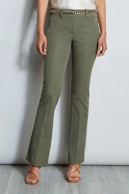 Stretch Twill Fit & Flare Pant Casual Yoga Pants