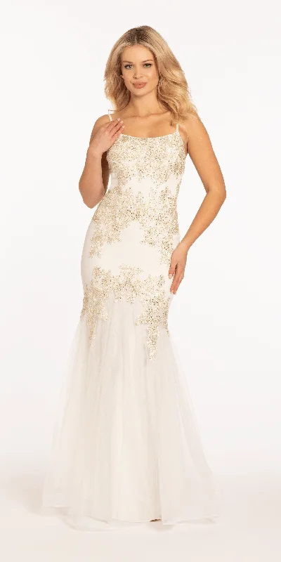 Mesh Embellished Lace Up Back Mermaid Dress Tunics Spring floral