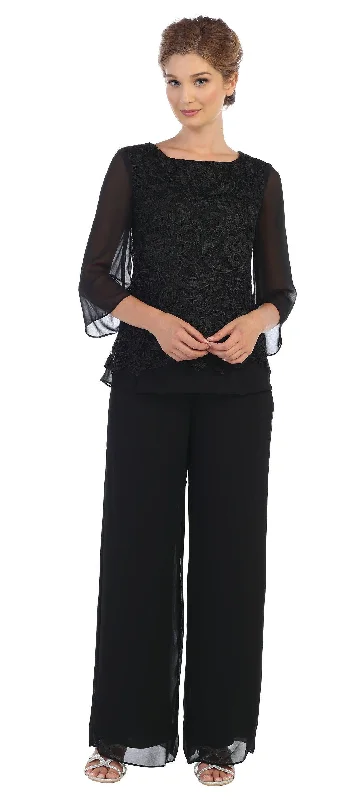 Formal 2 Piece Mother of the Bride Lace Pant Suit Sale Comfy High-Waist Jeans