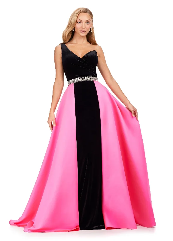 Ashley Lauren 11265 Velvet One Shoulder Heavy Satin Overskirt Crystal Beaded Belt Gown Formal Dress Prom Tunics Canvas sturdy Ashley Lauren 11265 Velvet One Shoulder Heavy Satin Overskirt Crystal Beaded Belt Gown Formal Dress Prom Tunics Canvas sturdy