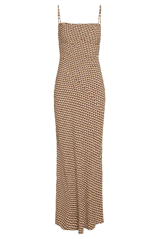 Cote D'azur Dress - Husk Geo Tunics Luxurious premium