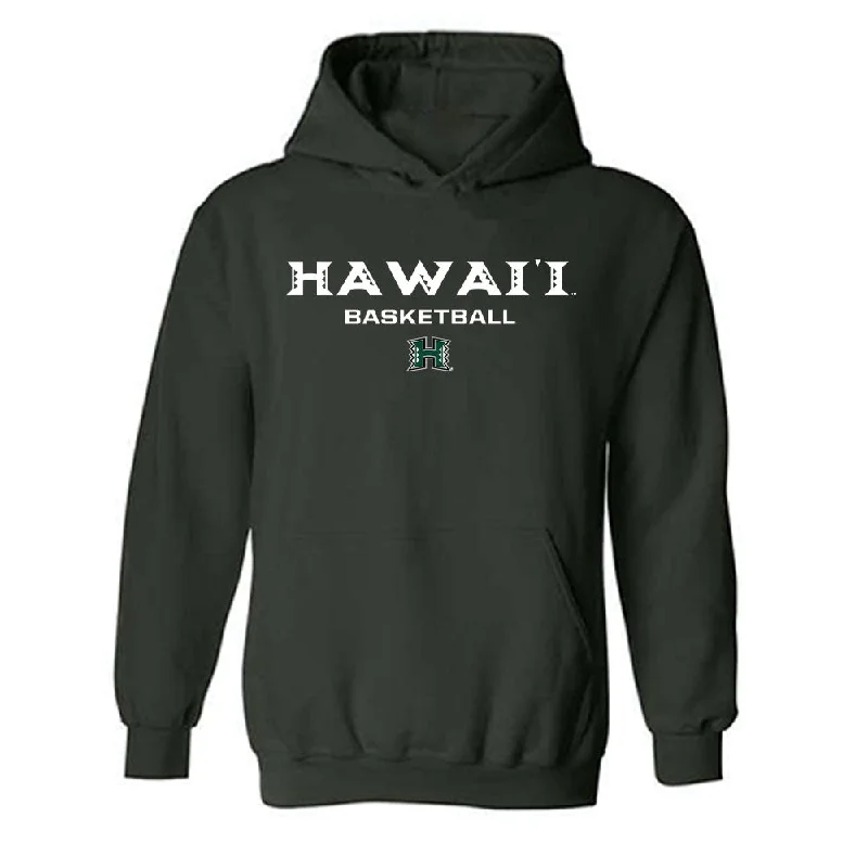Hawaii - NCAA Women's Basketball : Amelia Uhila - Classic Shersey Hooded Sweatshirt Hoodie with Distressed Vintage Worn Hawaii - NCAA Women's Basketball : Amelia Uhila - Classic Shersey Hooded Sweatshirt Hoodie with Distressed Vintage Worn