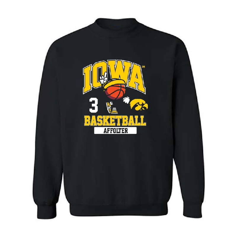 Iowa - NCAA Women's Basketball : Sydney Affolter - Classic Fashion Shersey Crewneck Sweatshirt Hoodie with Gradient Ombre Colorful Iowa - NCAA Women's Basketball : Sydney Affolter - Classic Fashion Shersey Crewneck Sweatshirt Hoodie with Gradient Ombre Colorful