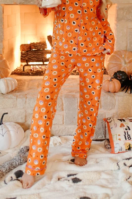 Creepy Cute Halloween Cookie Bamboo Pajama Pants  FINAL SALE Comfy Cargo Trousers