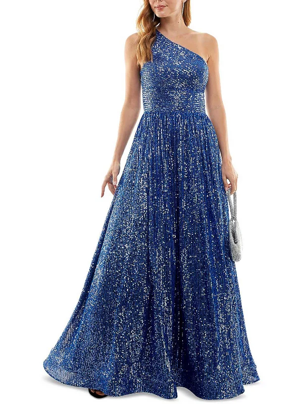 Juniors Womens Sequined Cold Shoulder Evening Dress Tunics Stylish elegant