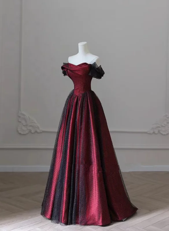 Long Party Dress, Off Shoulder Tulle A-Line Prom Dress Tunics Sale discount