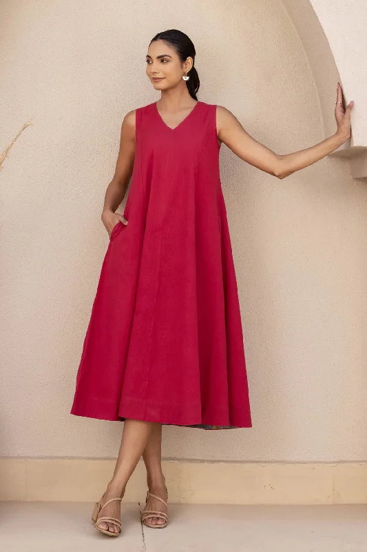 Gulnaaz Red Dress Tunics Yoga stretchy