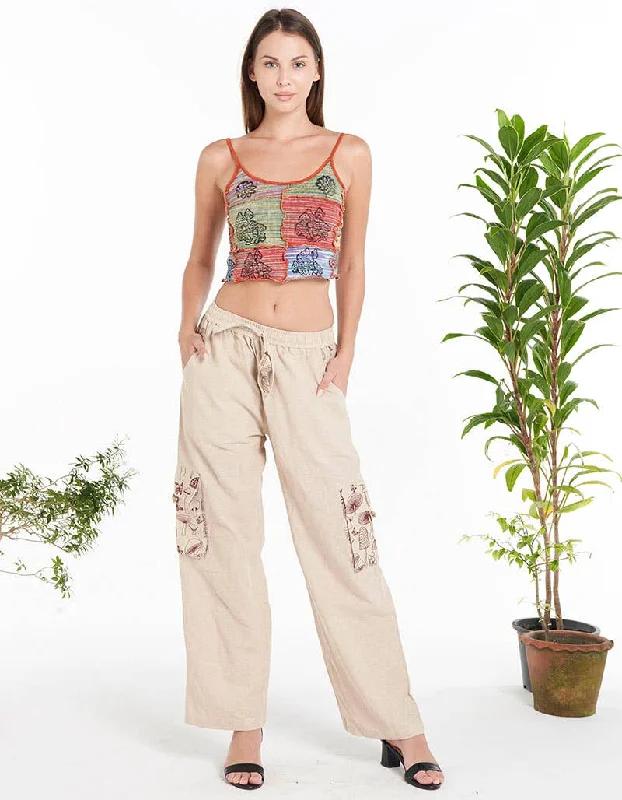 Cotton Mushroom Pant Chic Wool Trousers