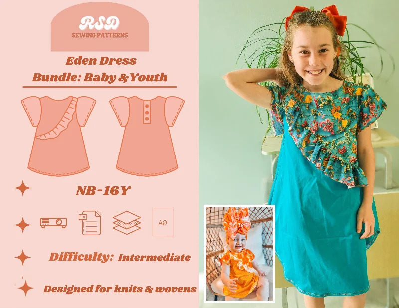 Baby & Youth Eden Dress Bundle PDF Tunics Custom made