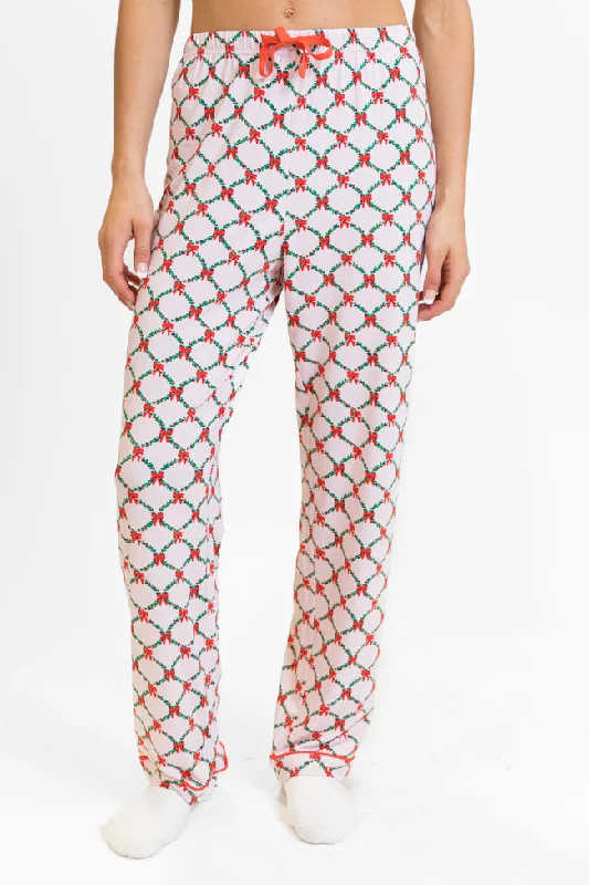 Under The Stars in Ribbons and Garland Bamboo Pajama Pants FINAL SALE Lightweight Linen Pants Under The Stars in Ribbons and Garland Bamboo Pajama Pants FINAL SALE Lightweight Linen Pants