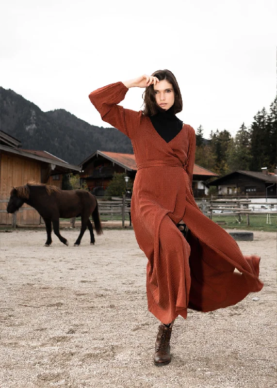 Beatrix Dress Rust Tunics Chic fashionable