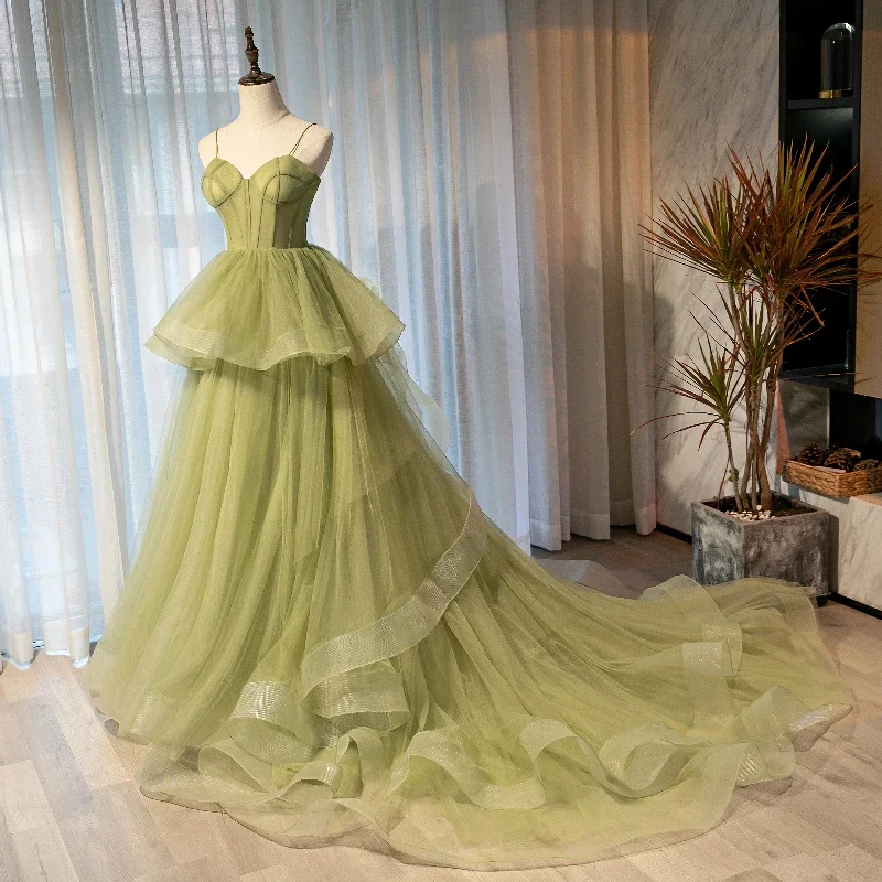 Beautiful Light Green Sweetheart Layers Princess Formal Gown Green Tulle Long Party Dress, Prom Dress Tunics Cozy comfortable Beautiful Light Green Sweetheart Layers Princess Formal Gown Green Tulle Long Party Dress, Prom Dress Tunics Cozy comfortable