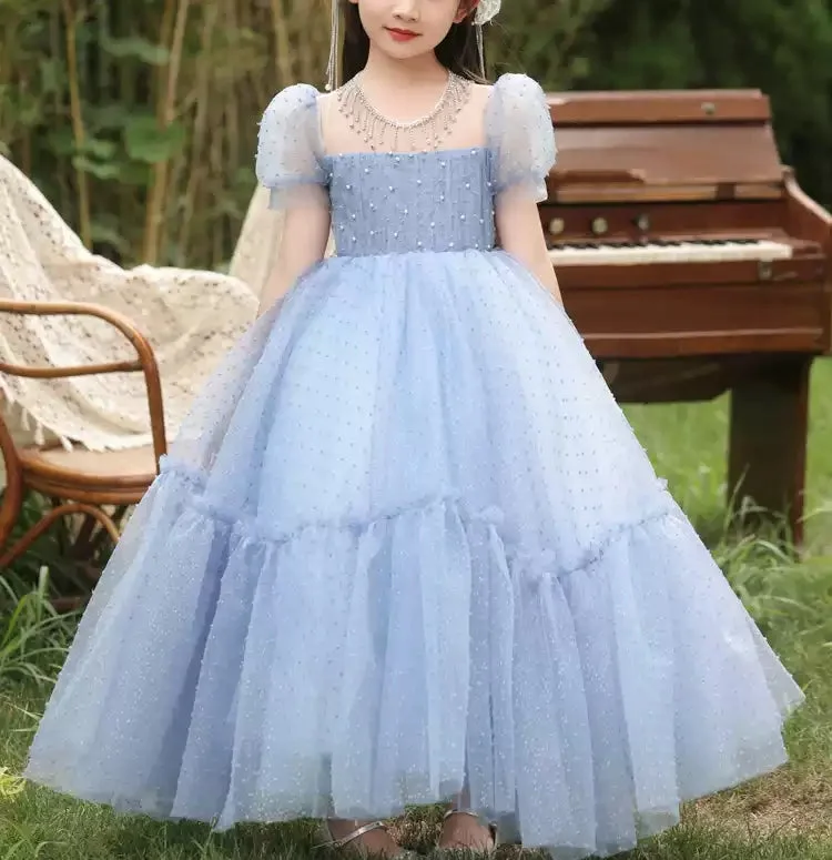 Beading Round Neck Short Sleeves Floor Length Girl Party Dresses Tunics Favorite customer Beading Round Neck Short Sleeves Floor Length Girl Party Dresses Tunics Favorite customer