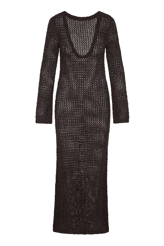 Cozumel Dress - Espresso Petit Crochet Tunics Winter warm