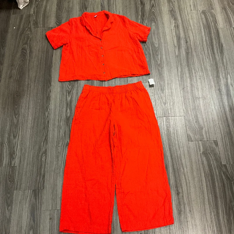 Pants Set 2pc By Old Navy In Orange, Size: L Stylish Elastic Waist Pants