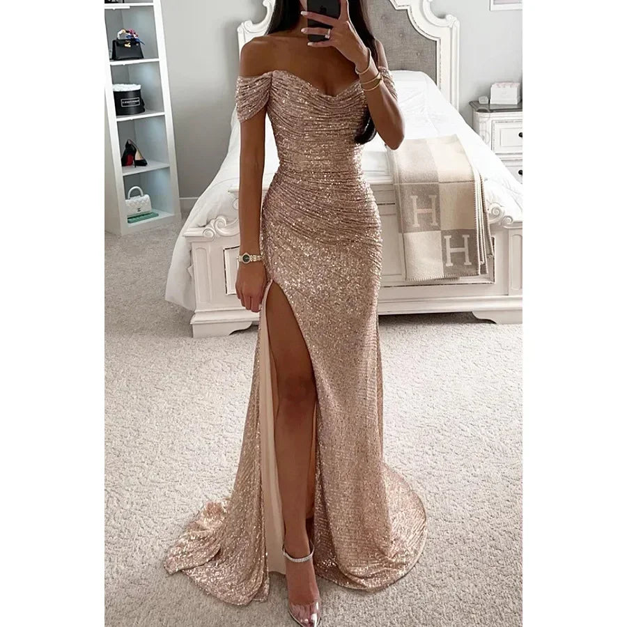 Women's Evening Dress Sequined Trumpet Long Dresses Female Elegant Fashion Bling Club Party Dress Tunics Stylish modern Women's Evening Dress Sequined Trumpet Long Dresses Female Elegant Fashion Bling Club Party Dress Tunics Stylish modern