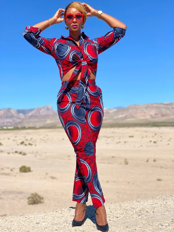 EKENE Pant and top set (FINAL SALE) Stylish Slim Trousers