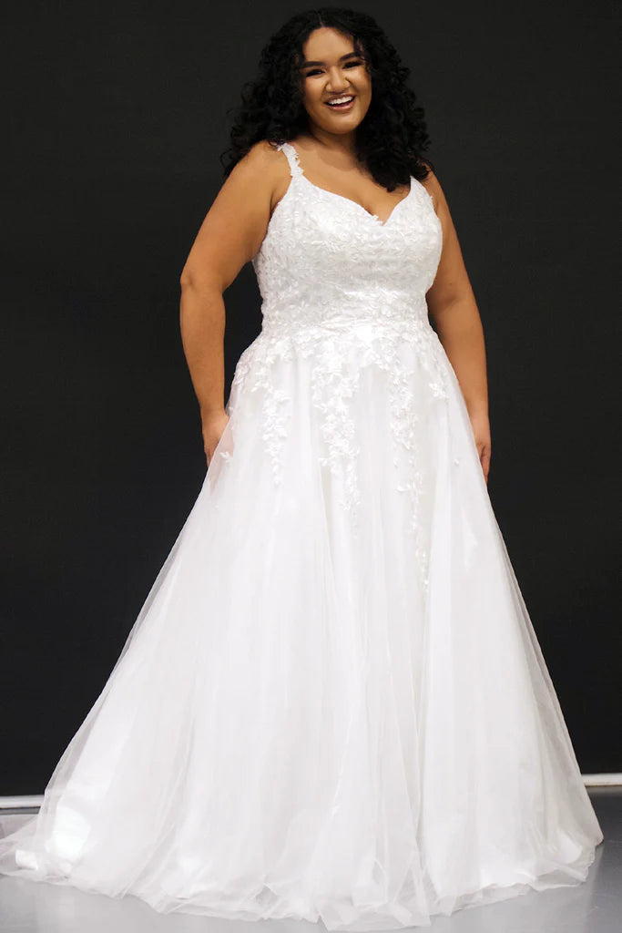 Sydneys Closet SC5300 Ella Ivory Bridal Dress Tunics Fall fleece