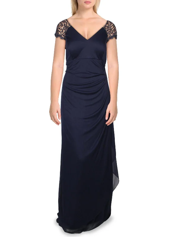 Plus Womens Ruched Full Length Evening Dress Tunics Essential wardrobe