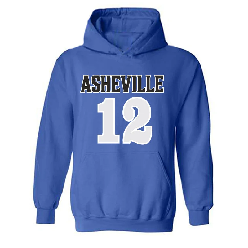 UNC Asheville - NCAA Women's Basketball : Alana Swift - Replica Shersey Hooded Sweatshirt Hoodie with Oversized Fit Loose Comfortable UNC Asheville - NCAA Women's Basketball : Alana Swift - Replica Shersey Hooded Sweatshirt Hoodie with Oversized Fit Loose Comfortable