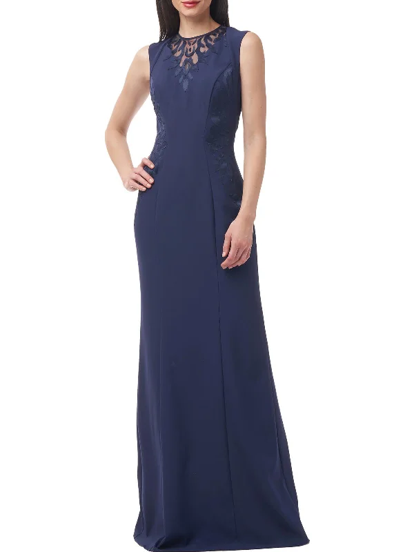 Womens Illusion Maxi Evening Dress Tunics Seasonal trendy