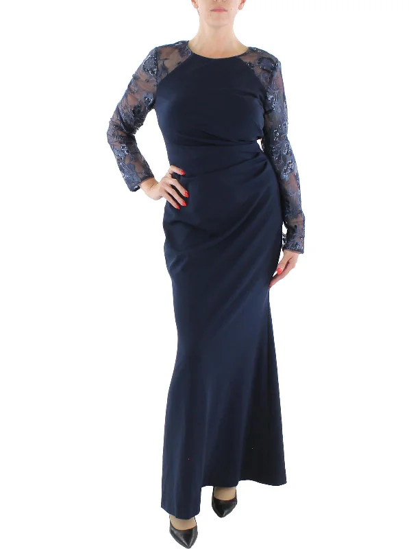 Womens Sequined Formal Evening Dress Tunics Sophisticated sleek