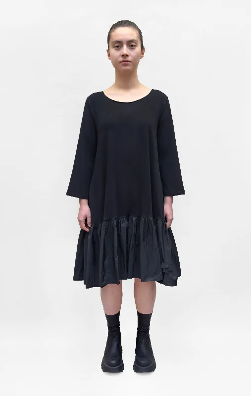 PLU Gathered Taffeta Dress Tunics Cozy comfortable
