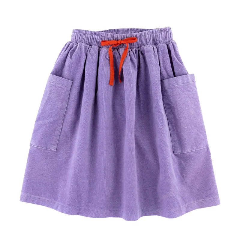 Olive & The Captain Cord Willow Skirt - Lilac linen skirt natural