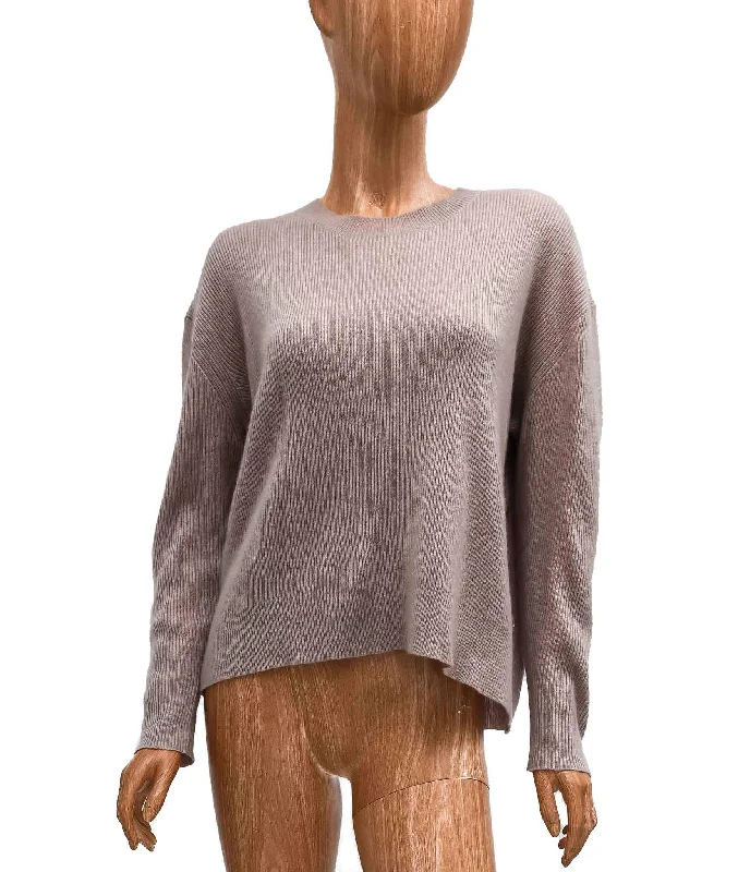 Ribbed Cashmere Sweater Mesh Sweater Canvas Denim