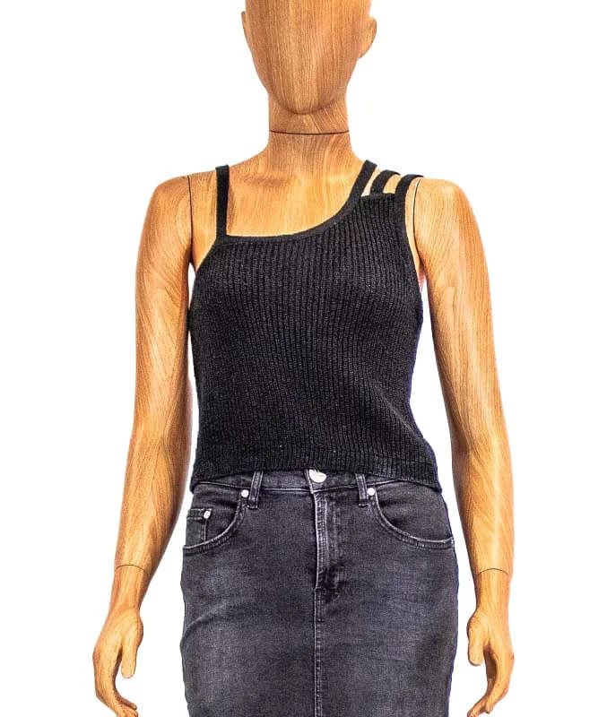 Sweater Crop Top Front Pockets Side Pockets Patch Pockets