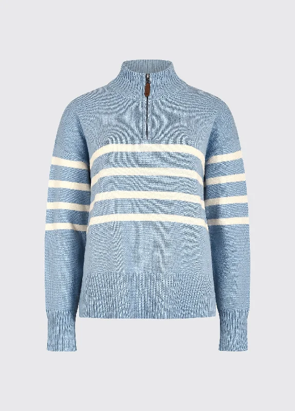 Fonthill Women’s zip neck sweater- Dusty Blue Jersey Fabric Tulle Fabric Batik Fabric Fonthill Women’s zip neck sweater- Dusty Blue Jersey Fabric Tulle Fabric Batik Fabric
