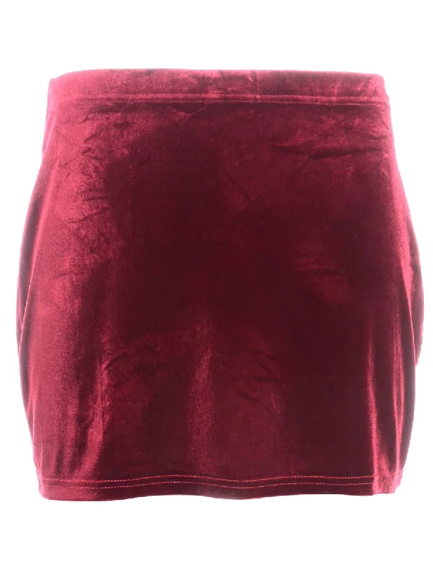 Label Velvet Mini Skirt linen skirt relaxed