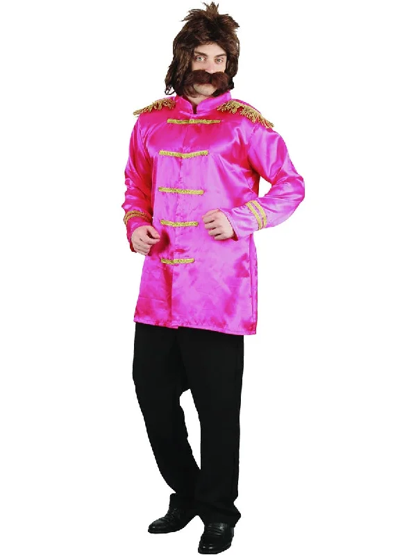 Sgt Pepper's Mens Pink Beatles Costume Jacket Snapped Jacket Toggled Jacket Drawstring Jacket Sgt Pepper's Mens Pink Beatles Costume Jacket Snapped Jacket Toggled Jacket Drawstring Jacket