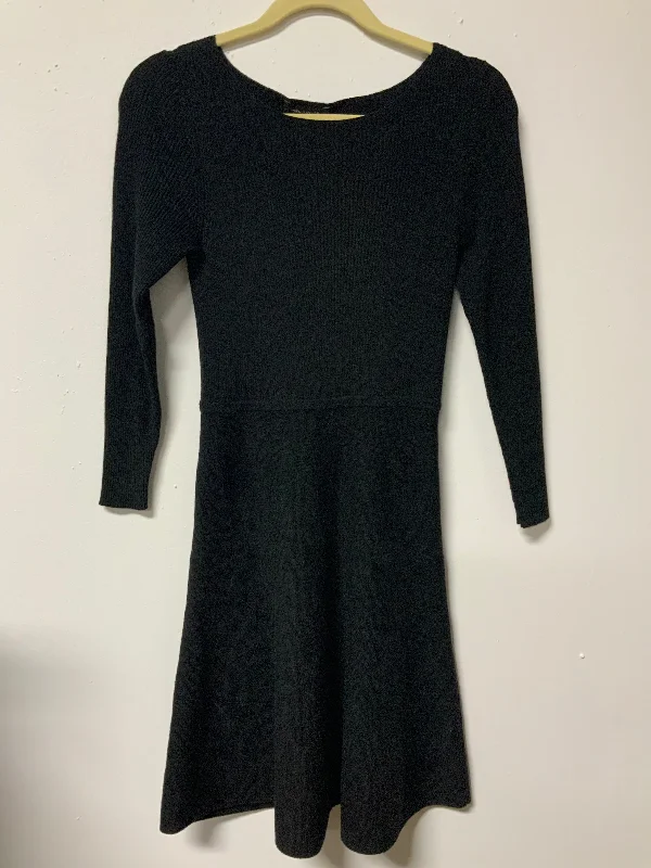 Ann Taylor (XS) black flare sweater dress Elasticated Padded Insulated