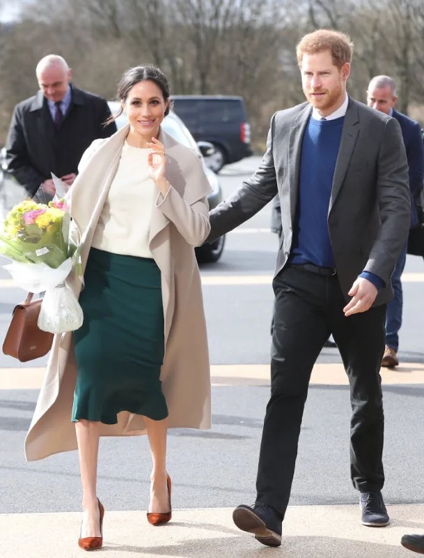 Greta Constantine Kace Skirt - "Meghan Markle" Skirt with Flounce relaxed fit skirt