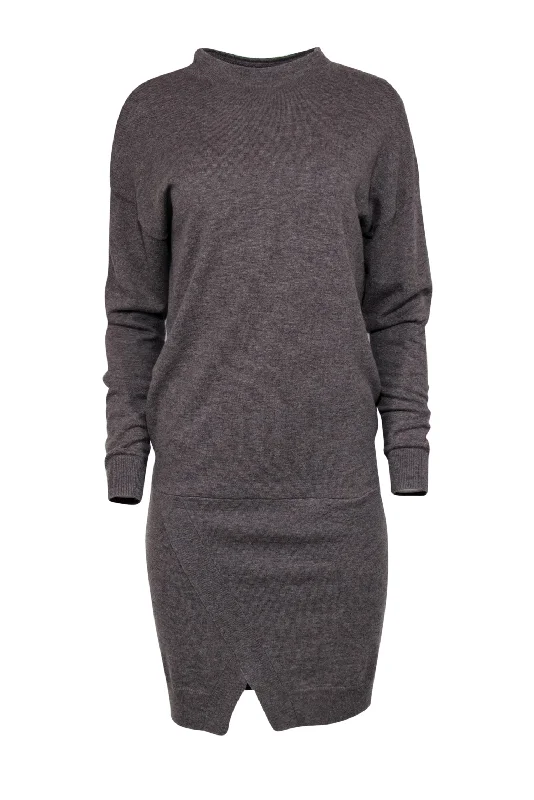 All Saints - Light Brown Cashmere Blend Drop Waist Sweater Dress w/ Envelope Hem Sz 6 Chenille Fabric Brocade Fabric Lace Fabric All Saints - Light Brown Cashmere Blend Drop Waist Sweater Dress w/ Envelope Hem Sz 6 Chenille Fabric Brocade Fabric Lace Fabric