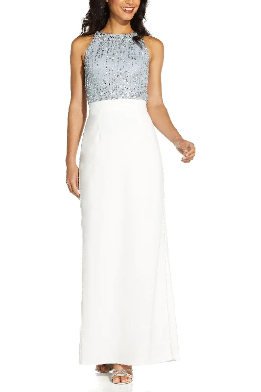 Adrianna Papell AP1E208420 Formal Skirt with Slit breathable skirt fabric