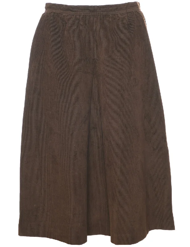 Corduroy A-line Skirt - M linen skirt breathable